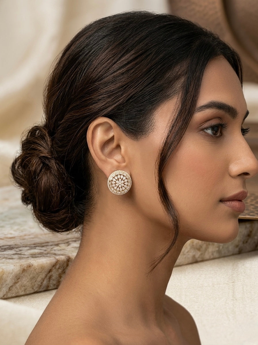 Elegant diamond statement earrings