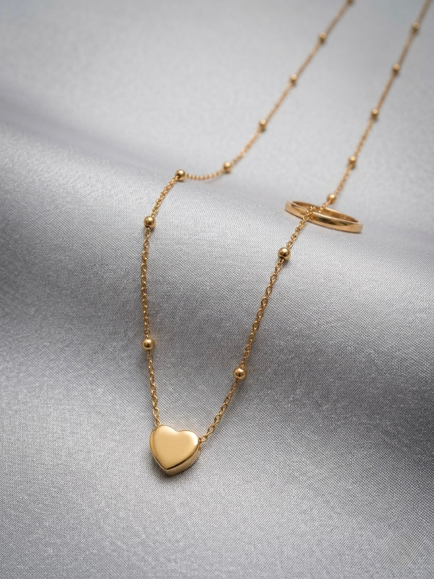 Minimal Gold Heart Pendant