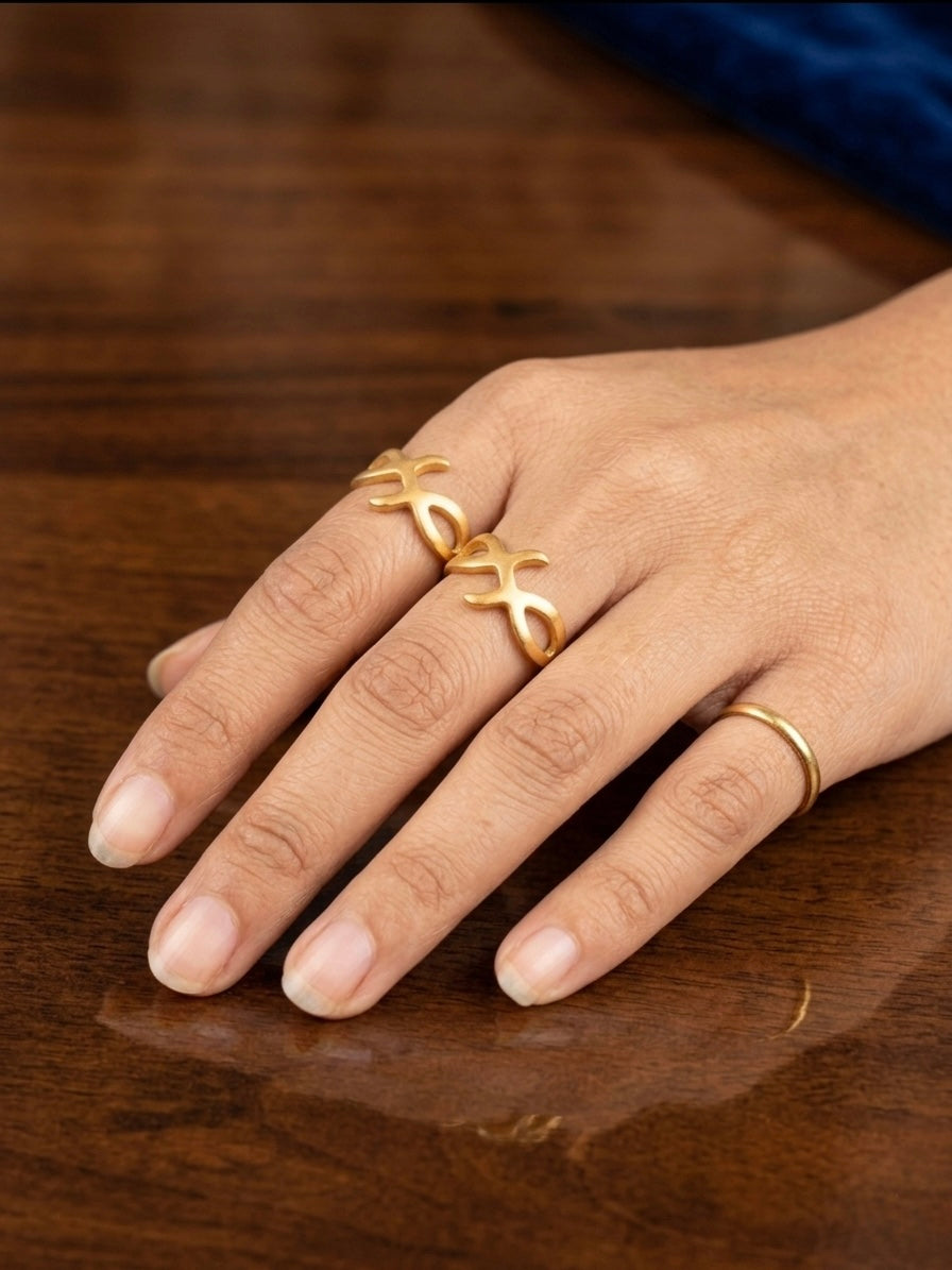 Minimal gold infinity statement ring