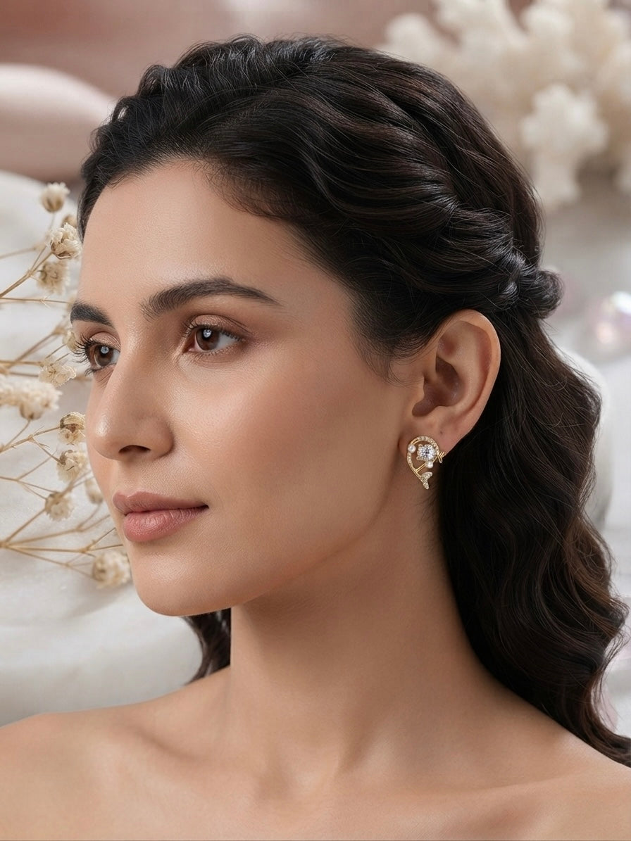 Dazzling dolphin pave and crystal earrings.