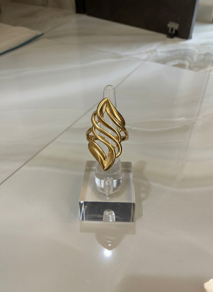 Gold chunky adjustable ring