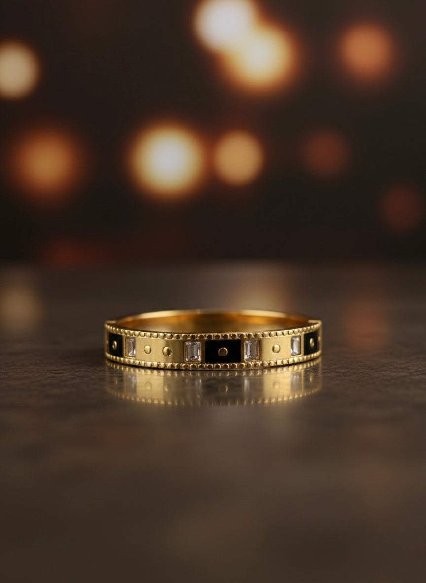 Elegant gold kada with stones