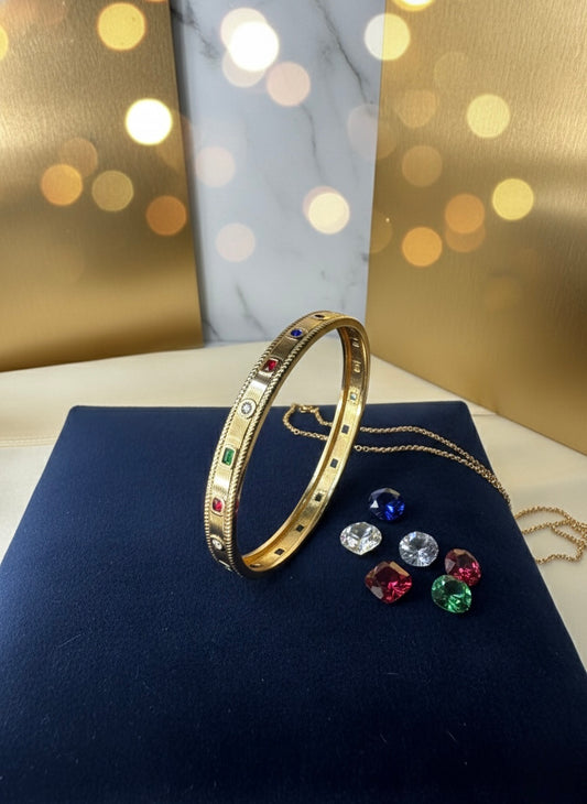Luxury Multicolor Stone Bangle