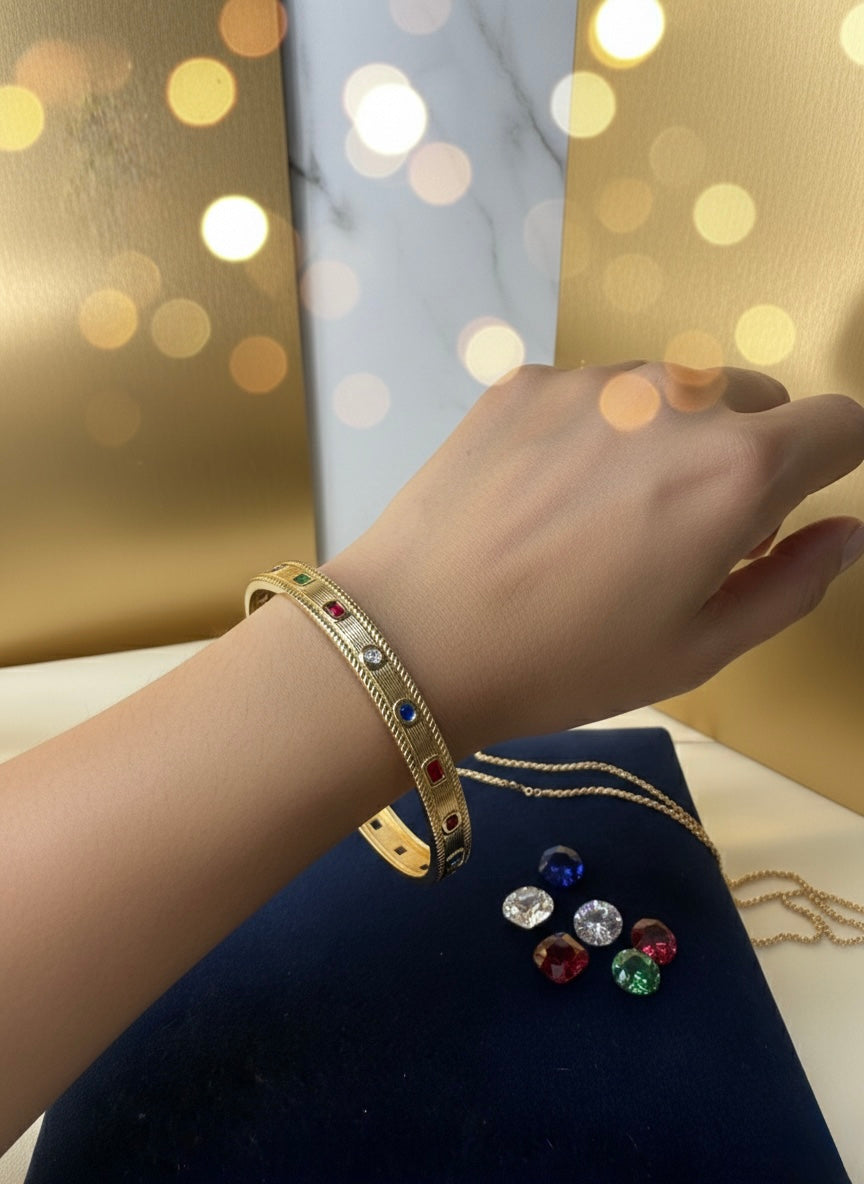 Luxury Multicolor Stone Bangle