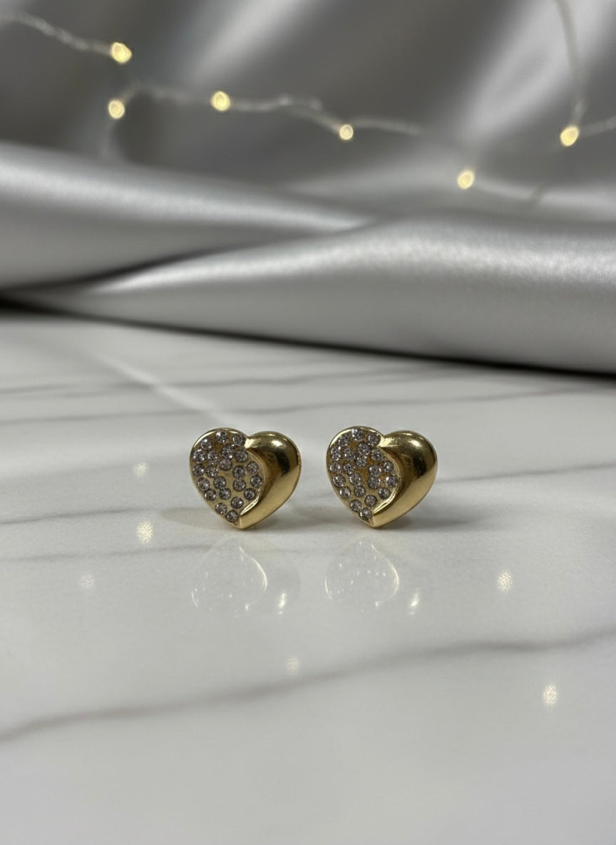 Love-Inspired Heart Stud Earrings