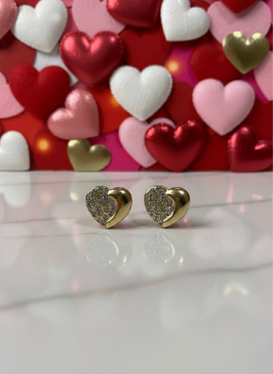 Love-Inspired Heart Stud Earrings