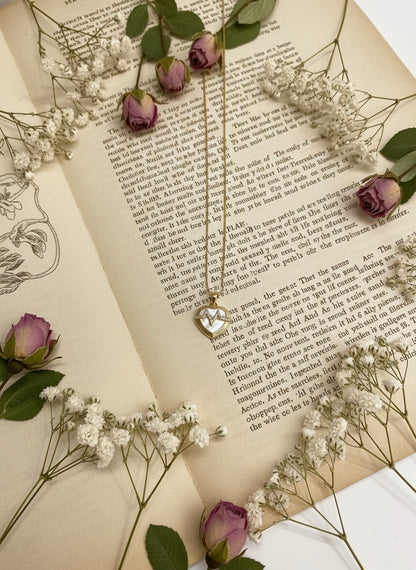Heartbeat Crystal Heart Pendant Necklace