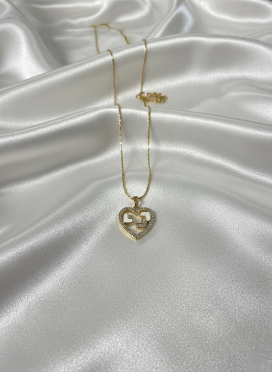 Delicate Heart Pendant with Sparkle