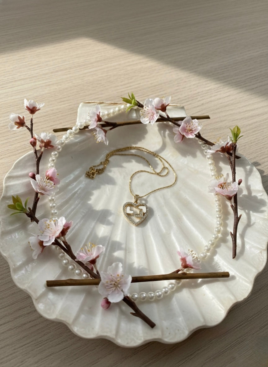 Delicate Heart Pendant with Sparkle