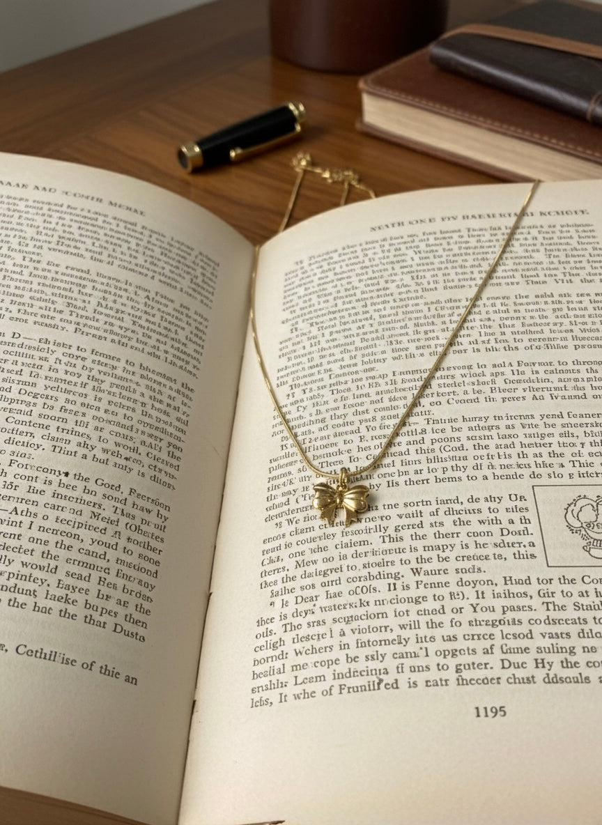 Delicate Gold Bow Necklace