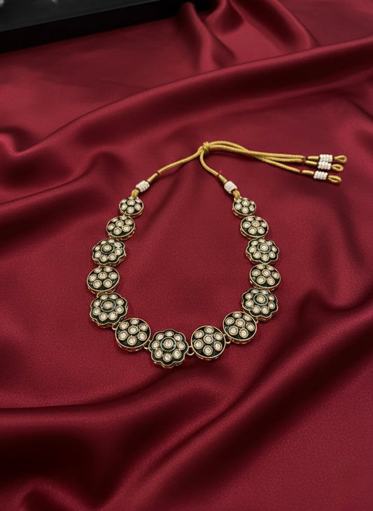 Elegant polki necklace set