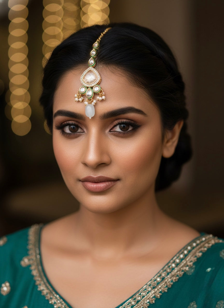 Elegant pearl monalisa statement necklace