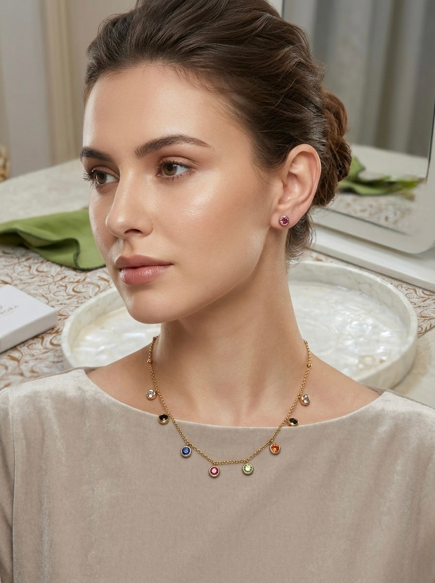 Everyday circle charm necklace