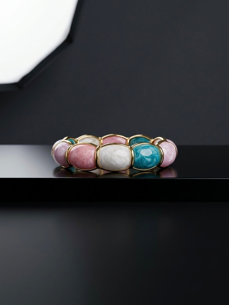 Elegant Enamel Toned Kada Bracelet