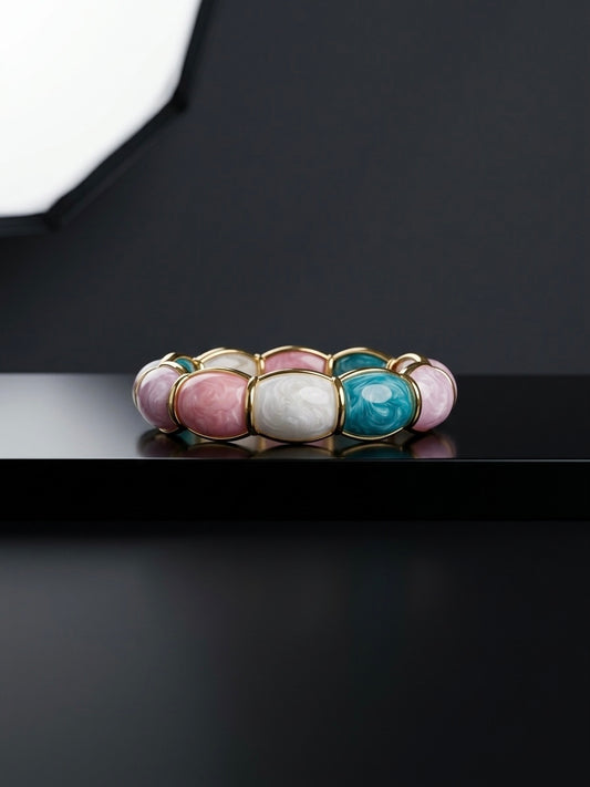 Elegant Enamel Toned Kada Bracelet