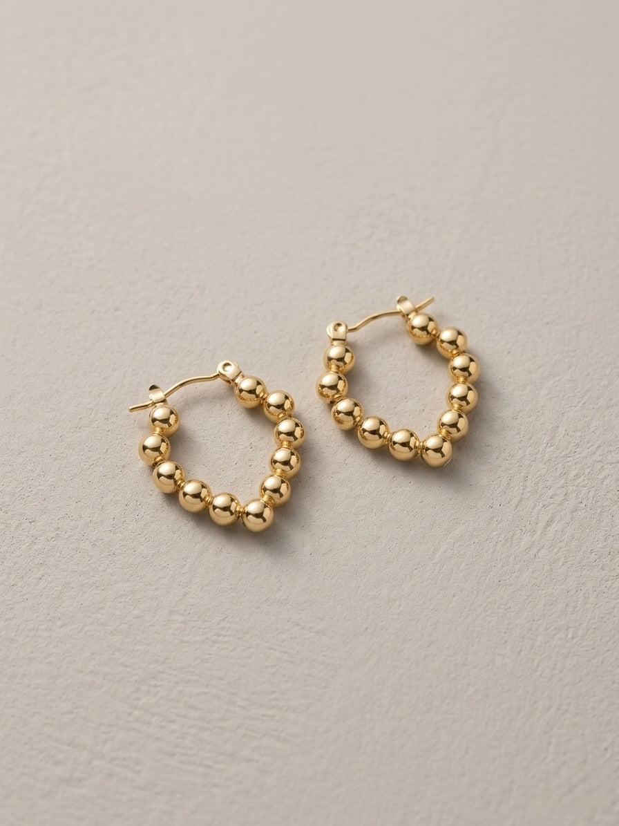Elegant Gold Plated Hoop Earrings