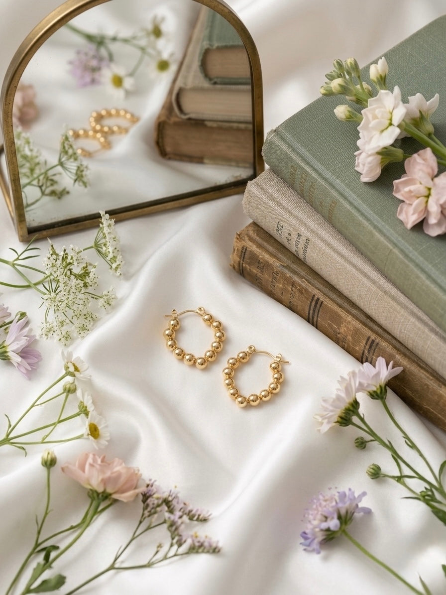 Elegant Gold Plated Hoop Earrings