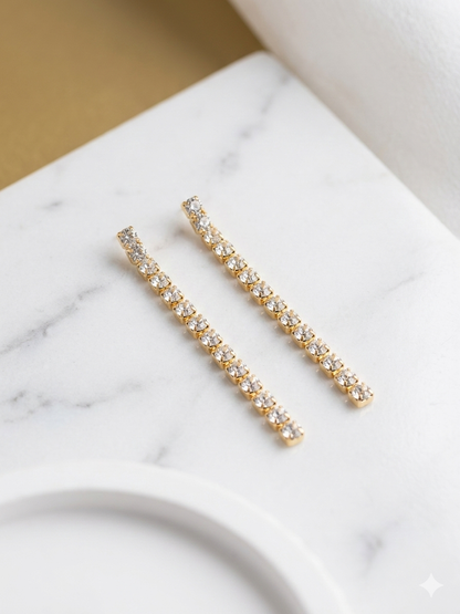 Elegant tennis earrings