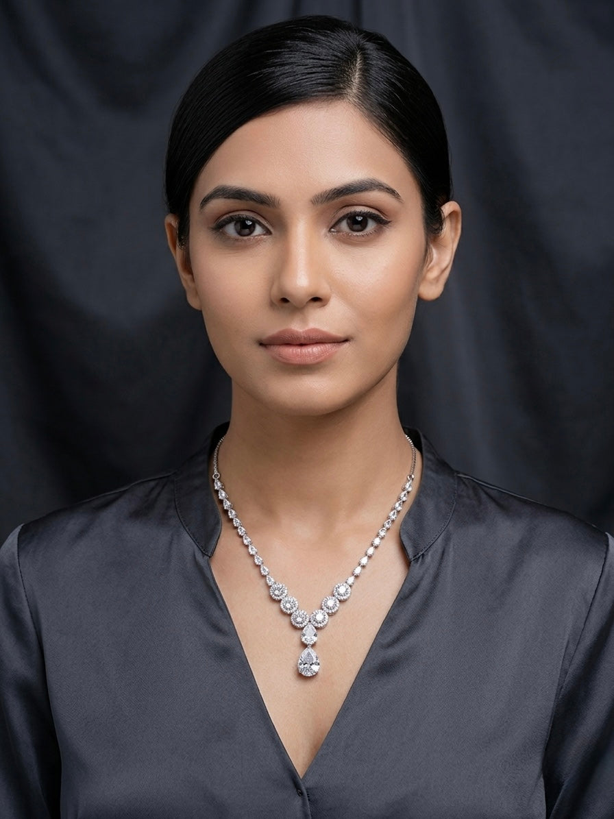 Timeless diamond bridal jewellery set