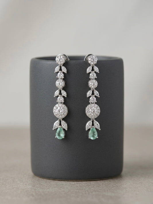 Graceful diamond necklace earring set