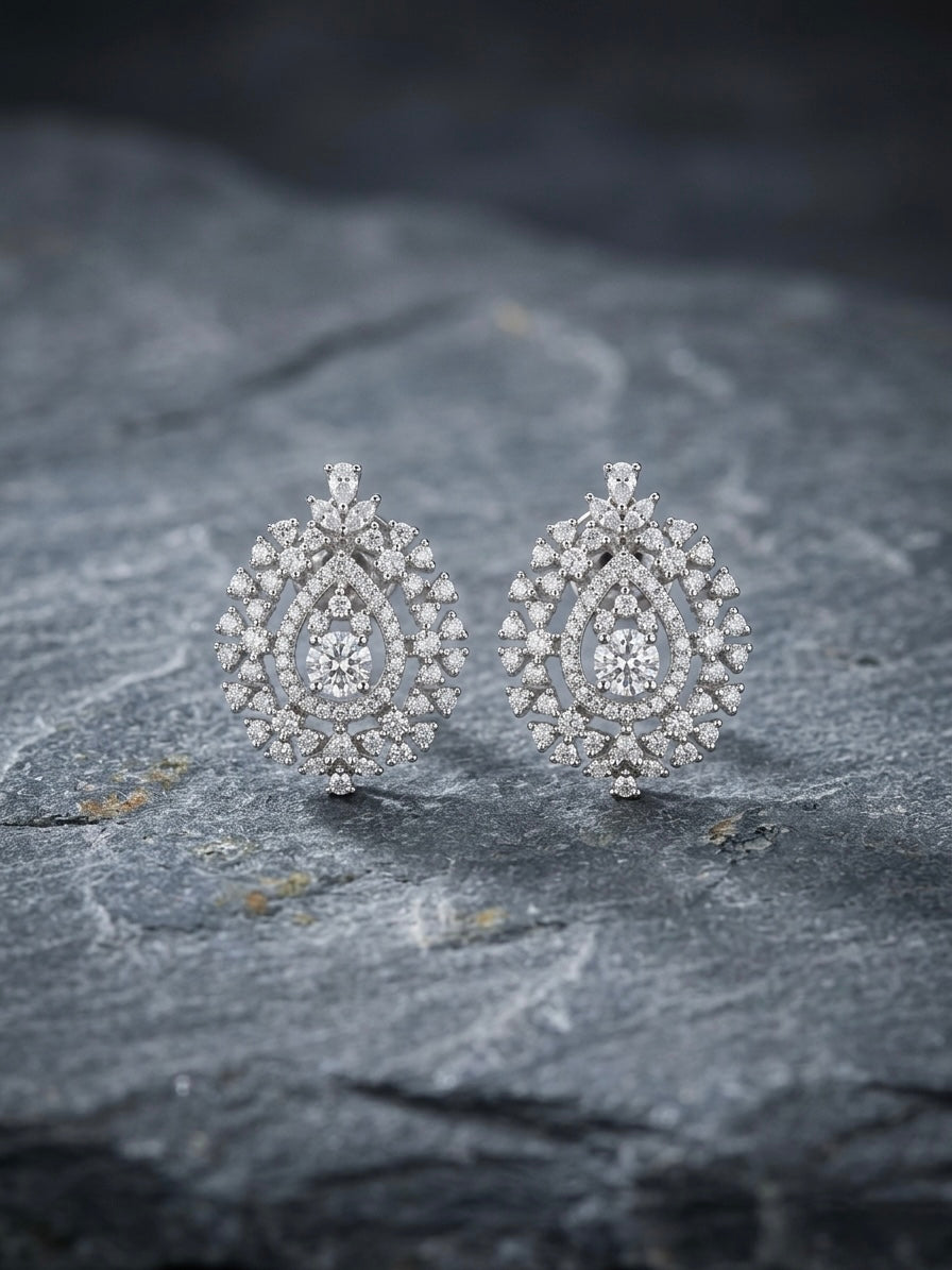 Elegant diamond stud earrings