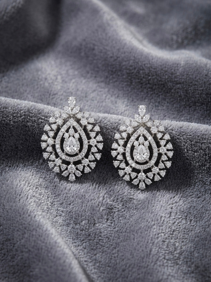 Elegant diamond stud earrings