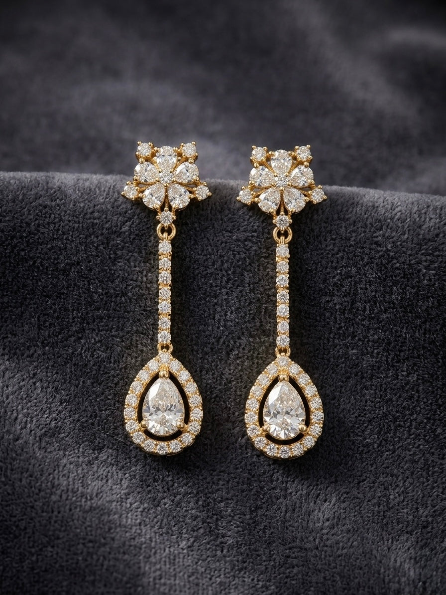 Classic diamond statement earrings