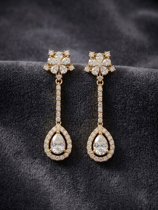 Classic diamond statement earrings