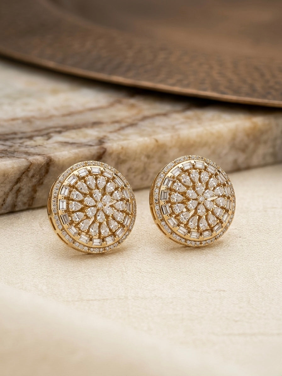 Elegant diamond statement earrings