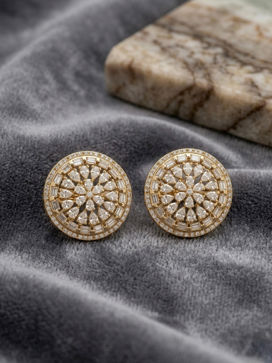 Elegant diamond statement earrings