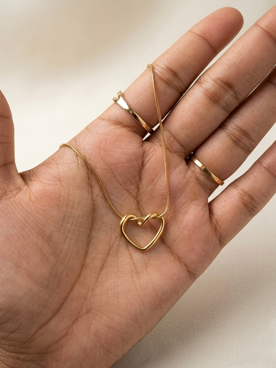 Open Heart Gold Pendant