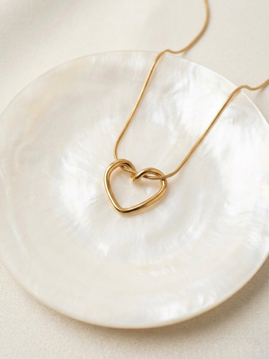 Open Heart Gold Pendant