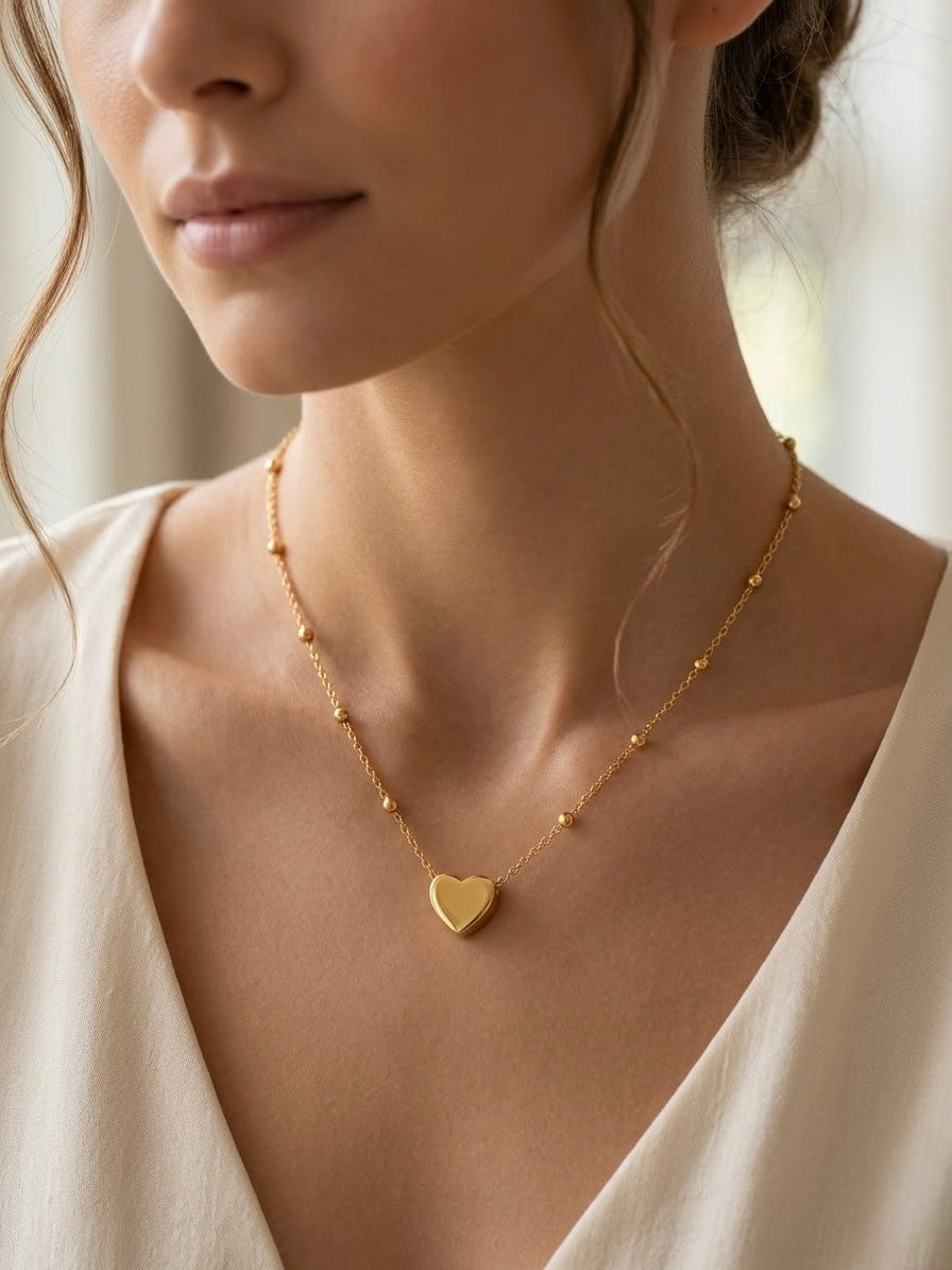 Minimal Gold Heart Pendant
