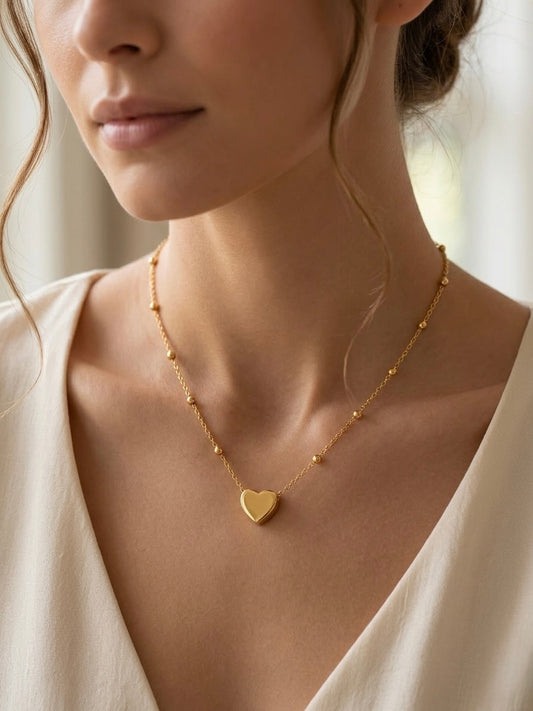 Minimal Gold Heart Pendant