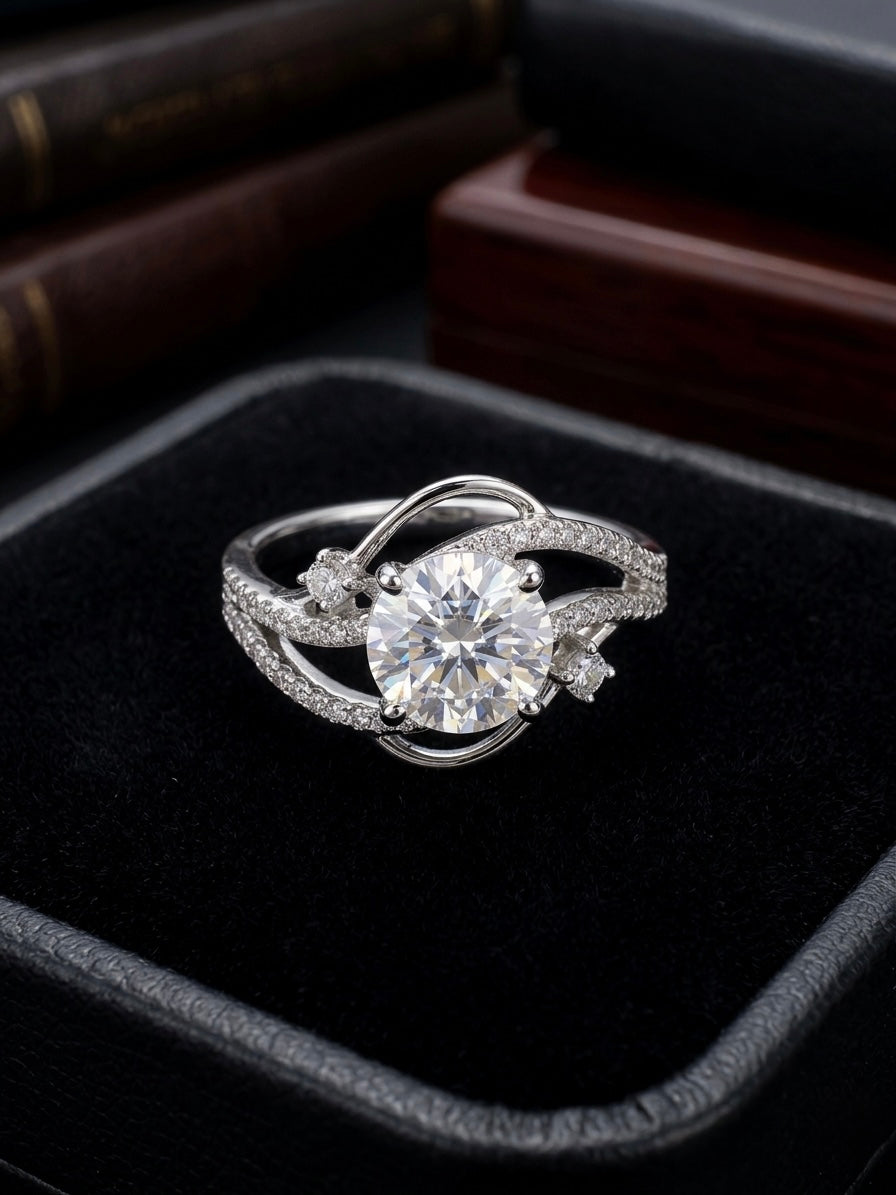 Elegant diamond studded ring