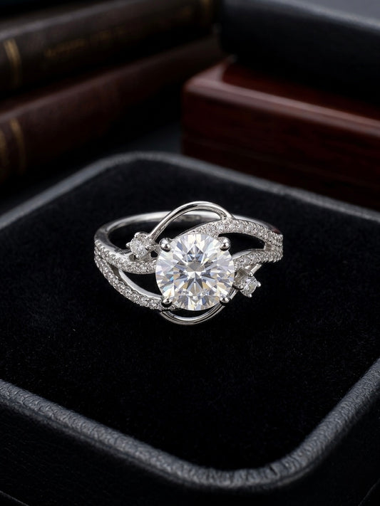 Elegant diamond studded ring