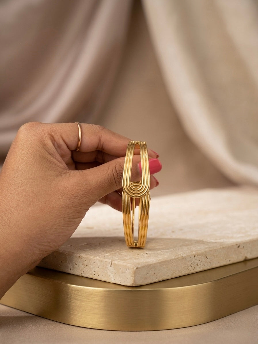 Luxury textured gold everyday statement piece