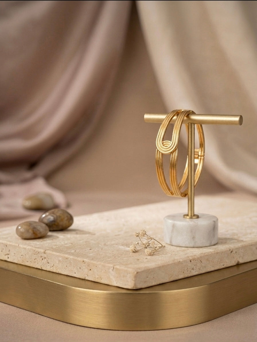 Luxury textured gold everyday statement piece