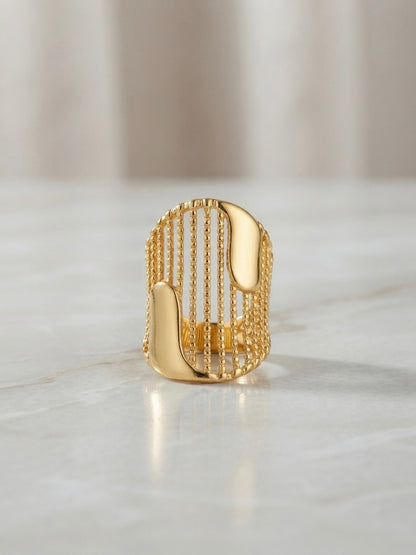 Striking Geometric Gold Statement Piece