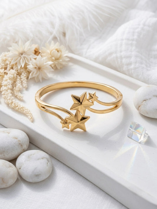 Celestial star cluster gold bracelet.