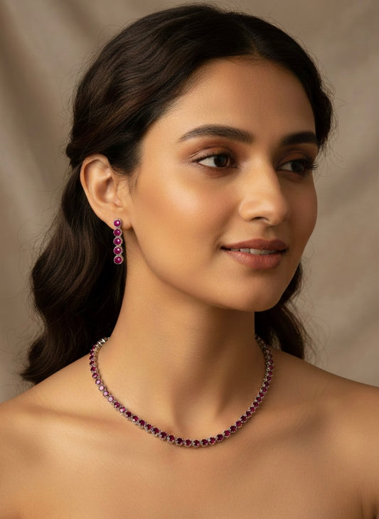 Classy ruby elegance for evening