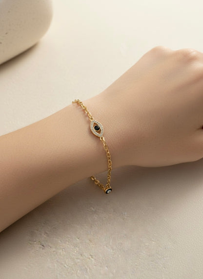 Evil Eye Gold Chain Bracelet