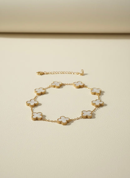 White clover chain bracelet