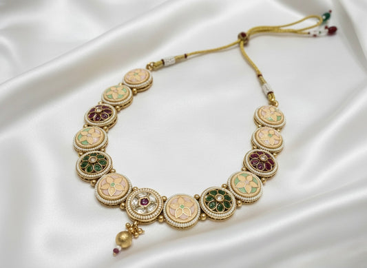 Polki Enamel Necklace