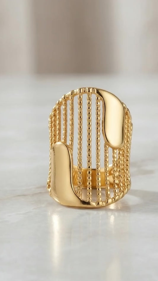 Striking Geometric Gold Statement Piece